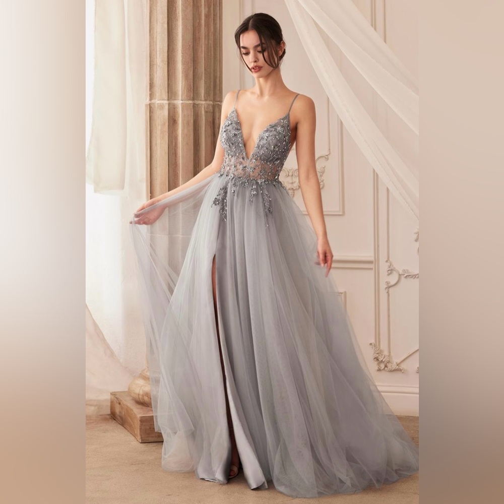 Smoky Blue Andrea and Leo A0672 Prom or Bridal Gown - NEVER WORN (Pandemic Prom)
